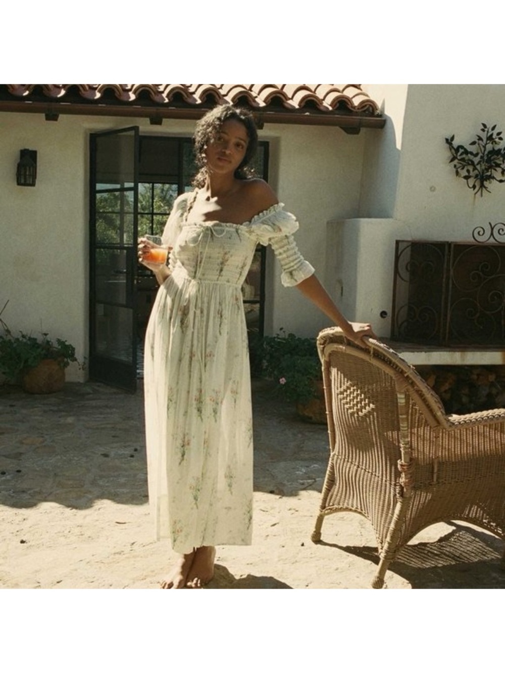 Doen bijou maxi dress in painted bouquet